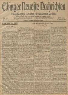 Elbinger Neueste Nachrichten, Nr. 357 Mittwoch 31 Dezember 1913 65. Jahrgang