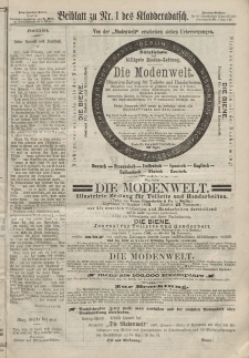 Kladderadatsch, 20. Jahrgang, 6. Januar 1867, Nr. 1 (Beiblatt)
