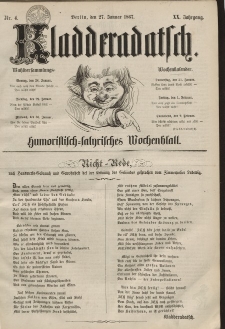 Kladderadatsch, 20. Jahrgang, 27. Januar 1867, Nr. 4