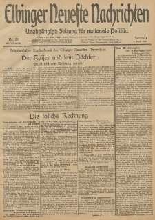 Elbinger Neueste Nachrichten, Nr. 88 Dienstag 1 April 1913 65. Jahrgang