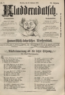 Kladderadatsch, 20. Jahrgang, 17. Februar 1867, Nr. 7