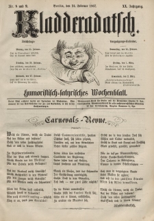 Kladderadatsch, 20. Jahrgang, 24. Februar 1867, Nr. 8/9