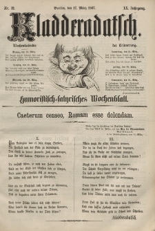 Kladderadatsch, 20. Jahrgang, 17. März 1867, Nr. 12