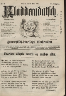 Kladderadatsch, 20. Jahrgang, 24. März 1867, Nr. 13