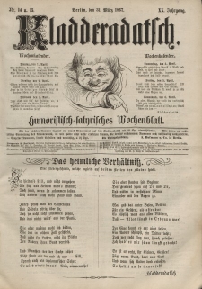 Kladderadatsch, 20. Jahrgang, 31. März 1867, Nr. 14/15