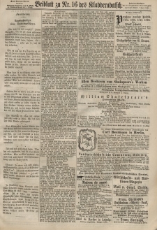Kladderadatsch, 20. Jahrgang, 7. April 1867, Nr. 16 (Beiblatt)
