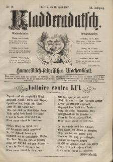 Kladderadatsch, 20. Jahrgang, 14. April 1867, Nr. 17