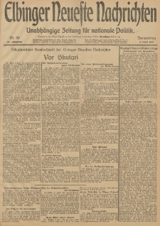 Elbinger Neueste Nachrichten, Nr. 90 Donnerstag 3 April 1913 65. Jahrgang