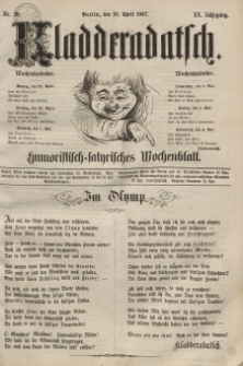 Kladderadatsch, 20. Jahrgang, 28. April 1867, Nr. 19