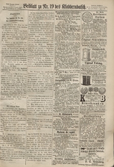 Kladderadatsch, 20. Jahrgang, 28. April 1867, Nr. 19 (Beiblatt)