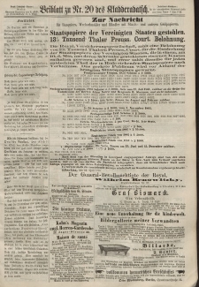 Kladderadatsch, 20. Jahrgang, 5. Mai 1867, Nr. 20 (Beiblatt)