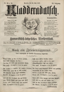 Kladderadatsch, 20. Jahrgang, 26. Mai 1867, Nr. 23/24