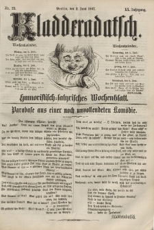 Kladderadatsch, 20. Jahrgang, 2. Juni 1867, Nr. 25