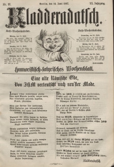 Kladderadatsch, 20. Jahrgang, 16. Juni 1867, Nr. 27