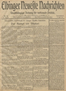 Elbinger Neueste Nachrichten, Nr. 92 Sonnabend 5 April 1913 65. Jahrgang