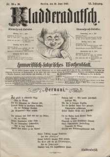 Kladderadatsch, 20. Jahrgang, 30. Juni 1867, Nr. 29/30