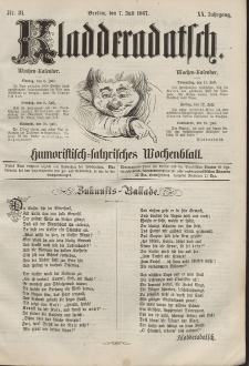 Kladderadatsch, 20. Jahrgang, 7. Juli 1867, Nr. 31