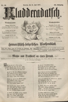 Kladderadatsch, 20. Jahrgang, 21. Juli 1867, Nr. 33