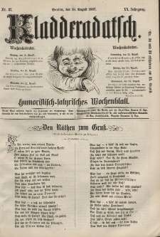 Kladderadatsch, 20. Jahrgang, 18. August 1867, Nr. 37