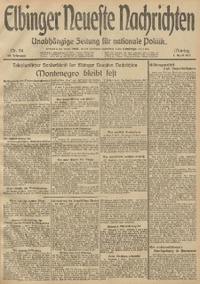 Elbinger Neueste Nachrichten, Nr. 94 Montag 7 April 1913 65. Jahrgang