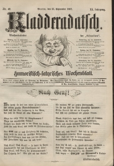 Kladderadatsch, 20. Jahrgang, 15. September 1867, Nr. 42
