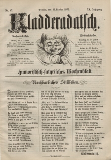 Kladderadatsch, 20. Jahrgang, 13. Oktober 1867, Nr. 47