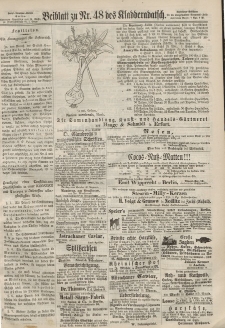 Kladderadatsch, 20. Jahrgang, 20. Oktober 1867, Nr. 48 (Beiblatt)
