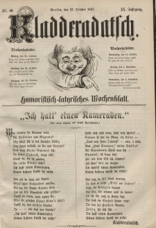 Kladderadatsch, 20. Jahrgang, 27. Oktober 1867, Nr. 49