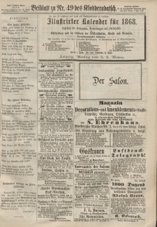 Kladderadatsch, 20. Jahrgang, 27. Oktober 1867, Nr. 49 (Beiblatt)