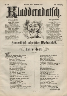 Kladderadatsch, 20. Jahrgang, 3. November 1867, Nr. 50