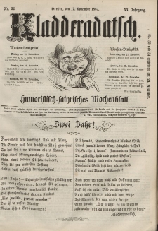 Kladderadatsch, 20. Jahrgang, 17. November 1867, Nr. 52