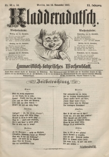 Kladderadatsch, 20. Jahrgang, 24. November 1867, Nr. 53/54