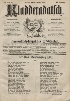 Kladderadatsch, 20. Jahrgang, 29. Dezember 1867, Nr. 59/60