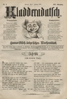 Kladderadatsch, 21. Jahrgang, 5. Januar 1868, Nr. 1