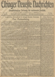 Elbinger Neueste Nachrichten, Nr. 98 Freitag 11 April 1913 65. Jahrgang