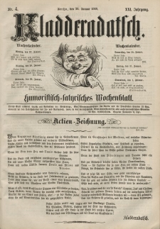 Kladderadatsch, 21. Jahrgang, 26. Januar 1868, Nr. 4