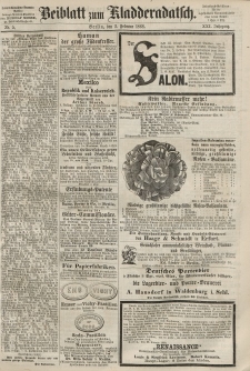 Kladderadatsch, 21. Jahrgang, 2. Februar 1868, Nr. 5 (Beiblatt)