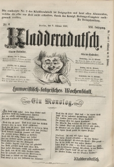 Kladderadatsch, 21. Jahrgang, 9. Februar 1868, Nr. 6