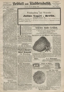 Kladderadatsch, 21. Jahrgang, 16. Februar 1868, Nr. 7/8 (Beiblatt)
