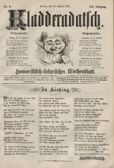 Kladderadatsch, 21. Jahrgang, 23. Februar 1868, Nr. 9