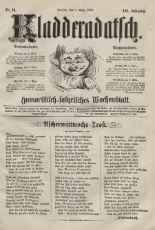 Kladderadatsch, 21. Jahrgang, 1. März 1868, Nr. 10