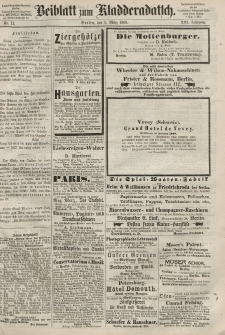 Kladderadatsch, 21. Jahrgang, 8. März 1868, Nr. 11 (Beiblatt)