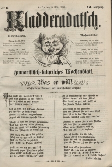 Kladderadatsch, 21. Jahrgang, 15. März 1868, Nr. 12