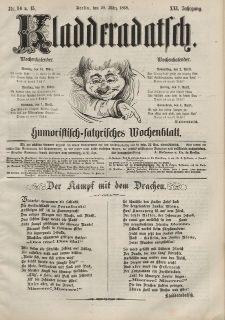 Kladderadatsch, 21. Jahrgang, 29. März 1868, Nr. 14/15