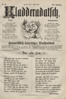 Kladderadatsch, 21. Jahrgang, 5. April 1868, Nr. 16