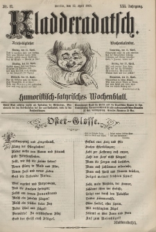 Kladderadatsch, 21. Jahrgang, 12. April 1868, Nr. 17