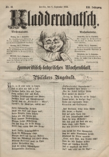 Kladderadatsch, 21. Jahrgang, 6. September 1868, Nr. 41
