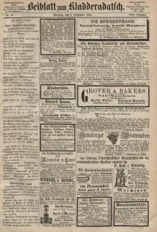 Kladderadatsch, 21. Jahrgang, 6. September 1868, Nr. 41 (Beiblatt)