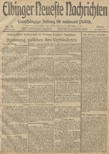 Elbinger Neueste Nachrichten, Nr. 105 Freitag 18 April 1913 65. Jahrgang