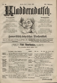 Kladderadatsch, 21. Jahrgang, 4. Oktober 1868, Nr. 46